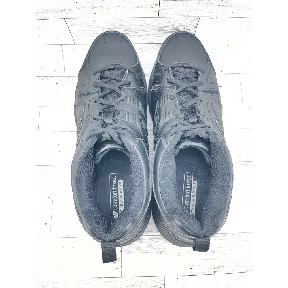 New Balance 608v5 Mens Black Leather‎ Training Shoes MX608AB5 Size 13 D Low Top